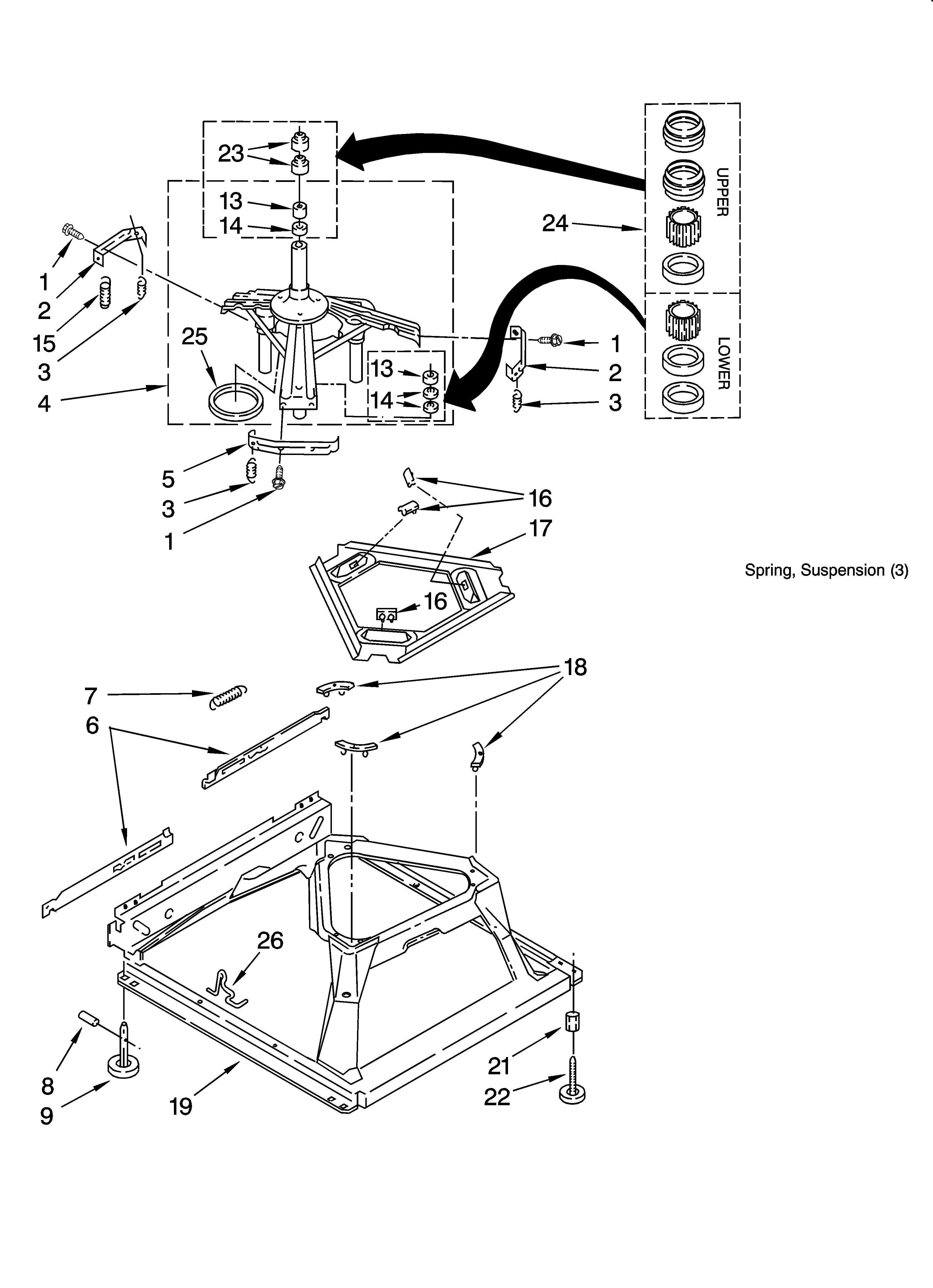 Machine base parts