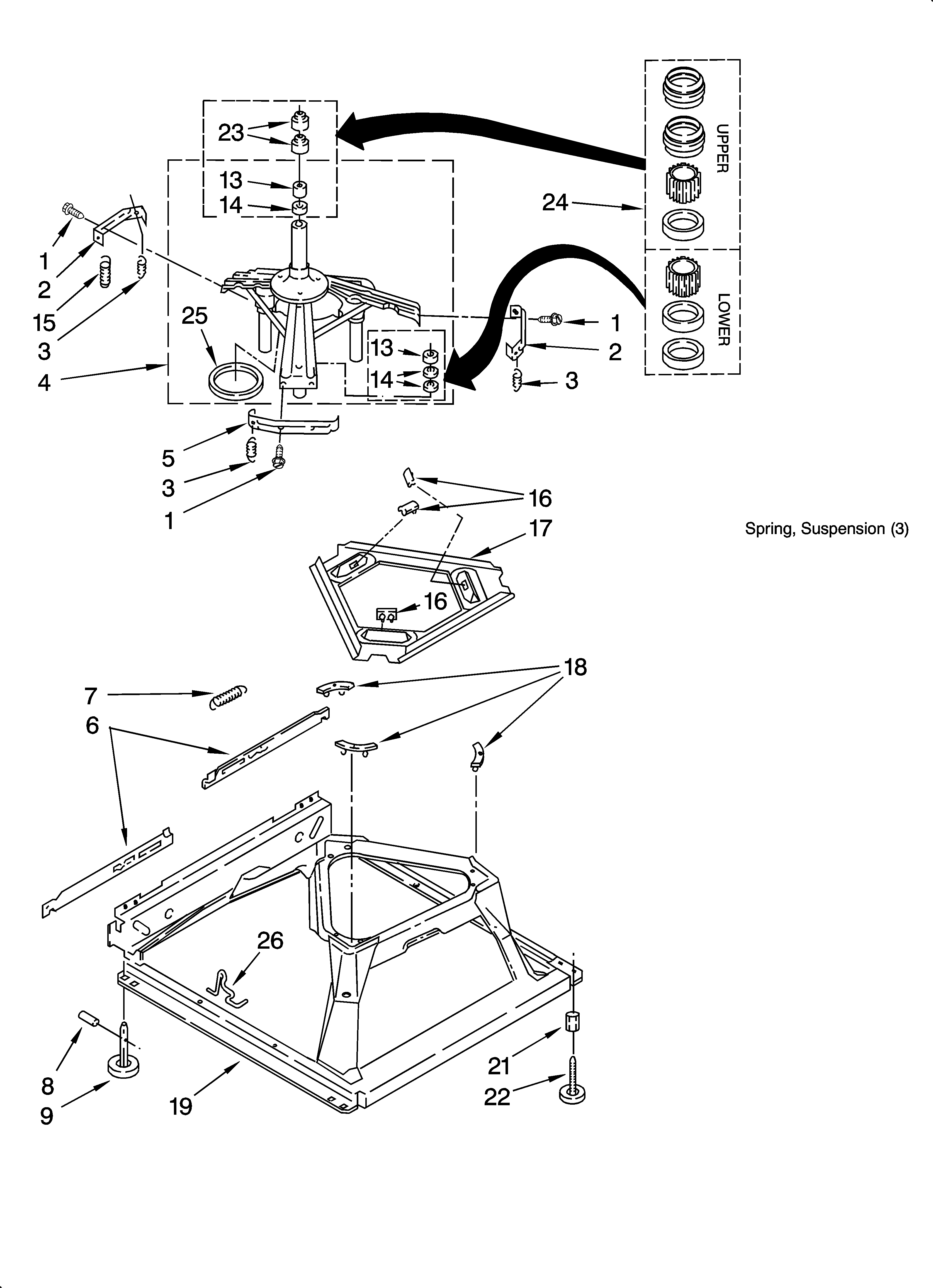 Machine base parts