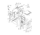 Whirlpool WFW8500SR00 top and cabinet parts diagram
