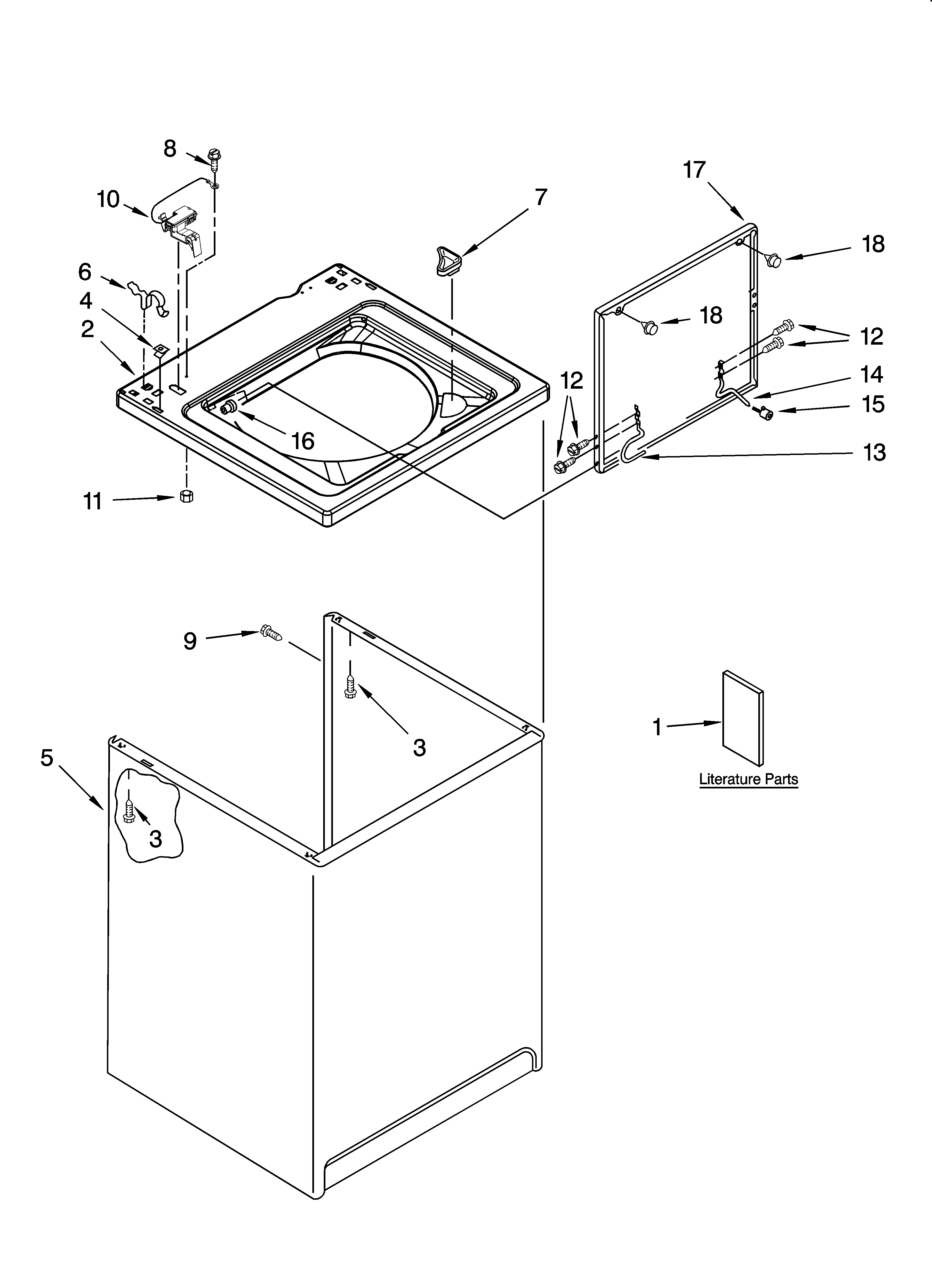Top and cabinet parts
