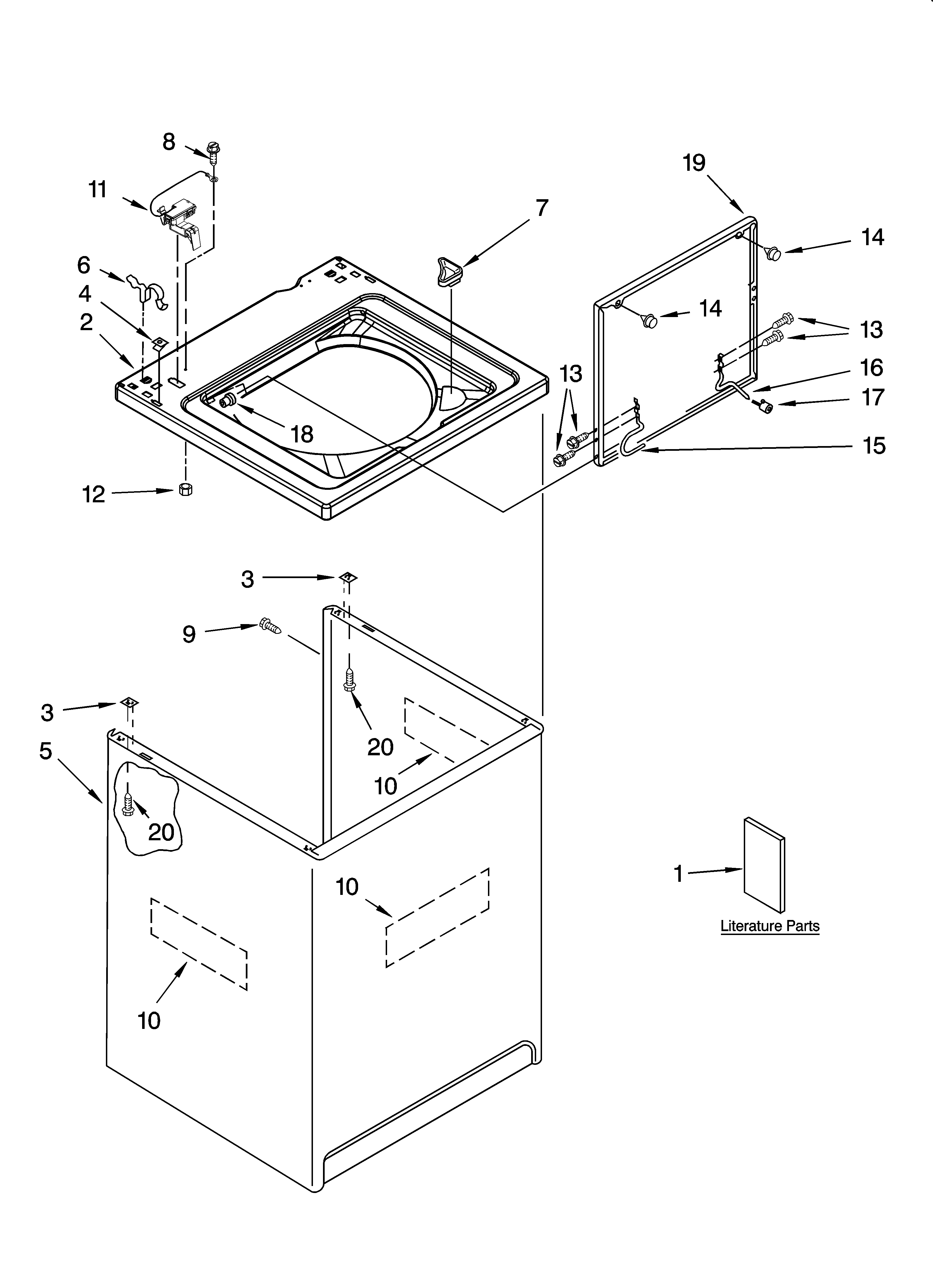 TOP AND CABINET PARTS