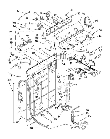 Controls and rear panel parts