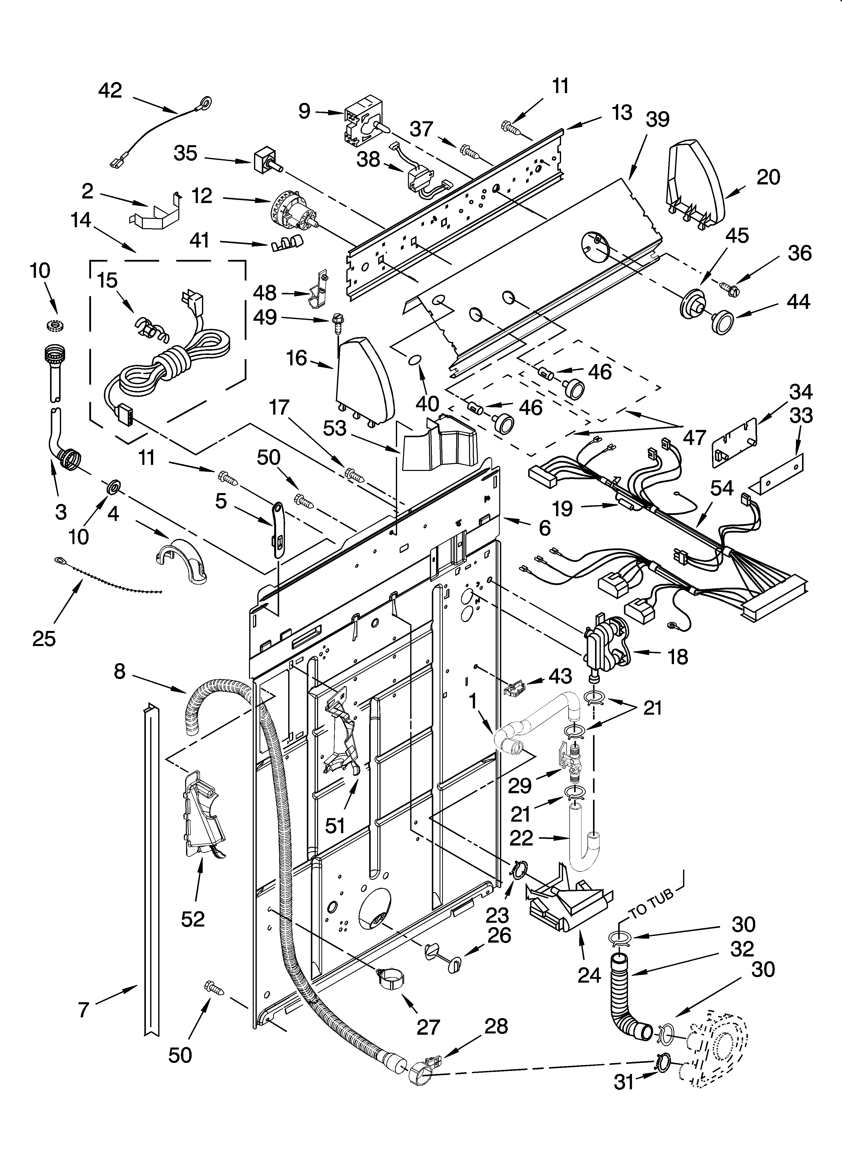 Controls and rear panel parts