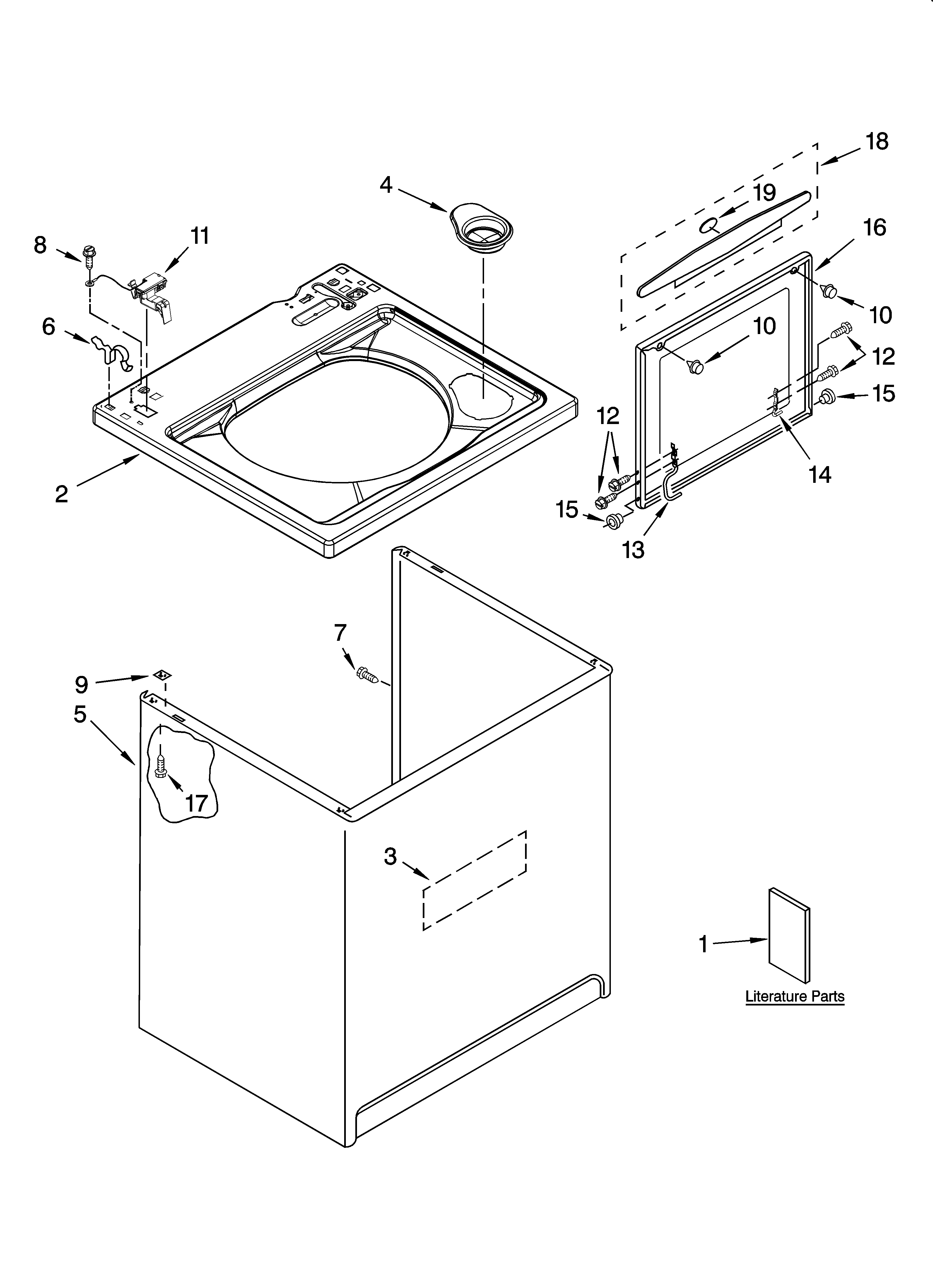 Top and cabinet parts