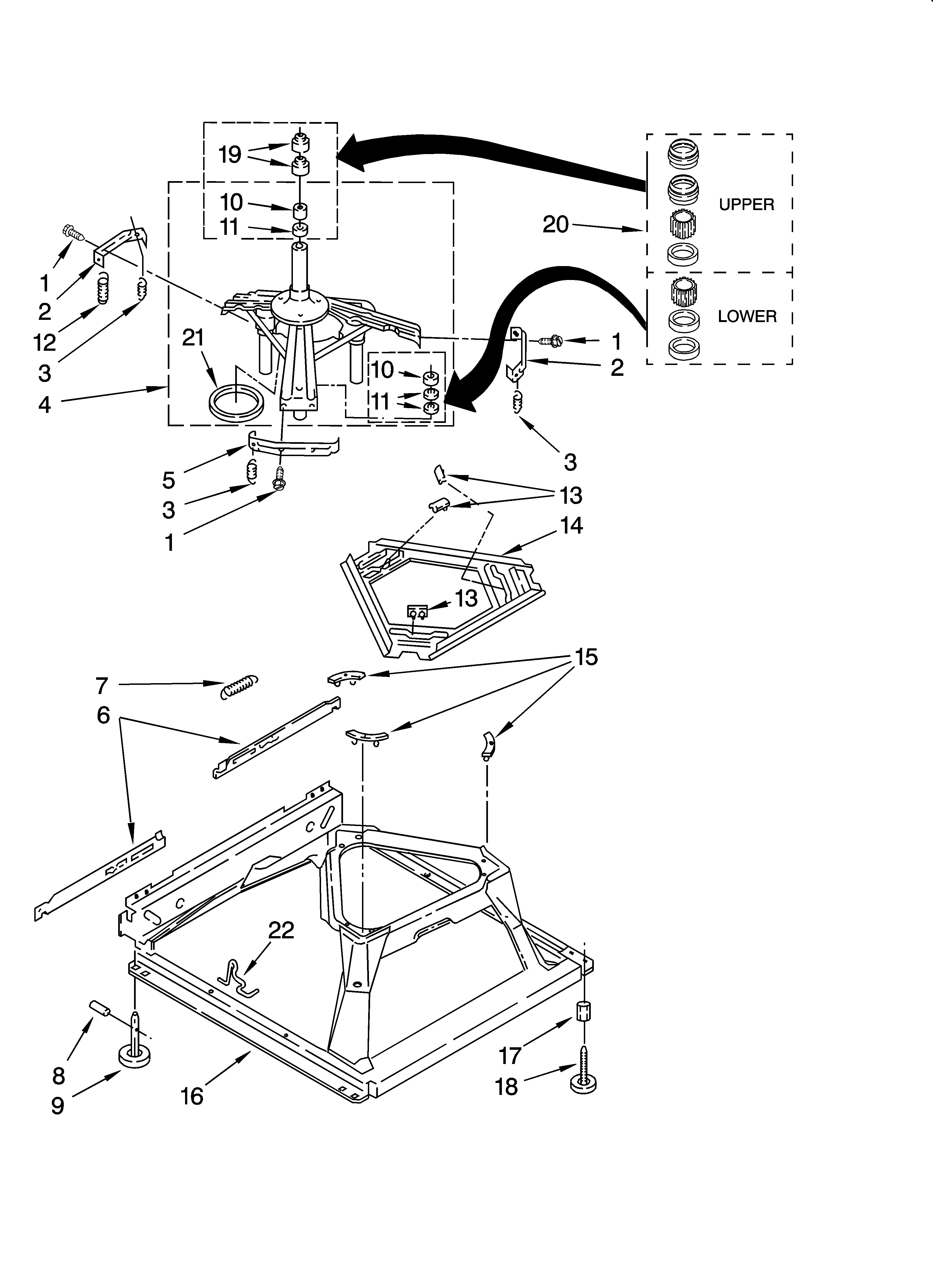 Machine base parts