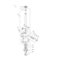 Whirlpool 7MWT96760SW0 brake and drive tube parts diagram
