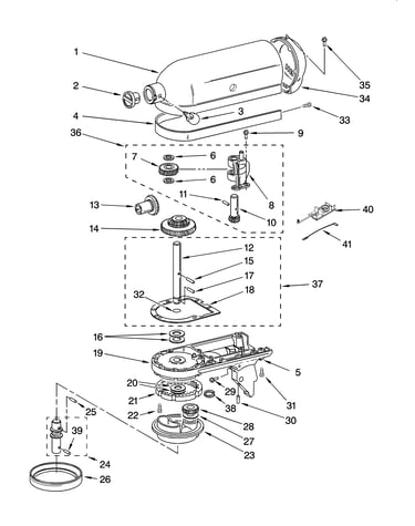 Case, gearing and planetary unit