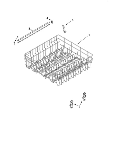 Upper rack and track parts