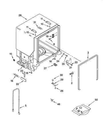 Tub and frame parts