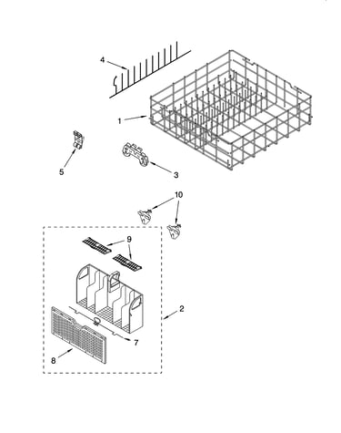 Lower rack parts, optional parts (not included)