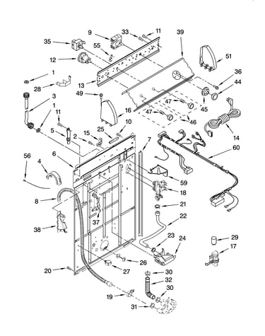 Controls and rear panel parts