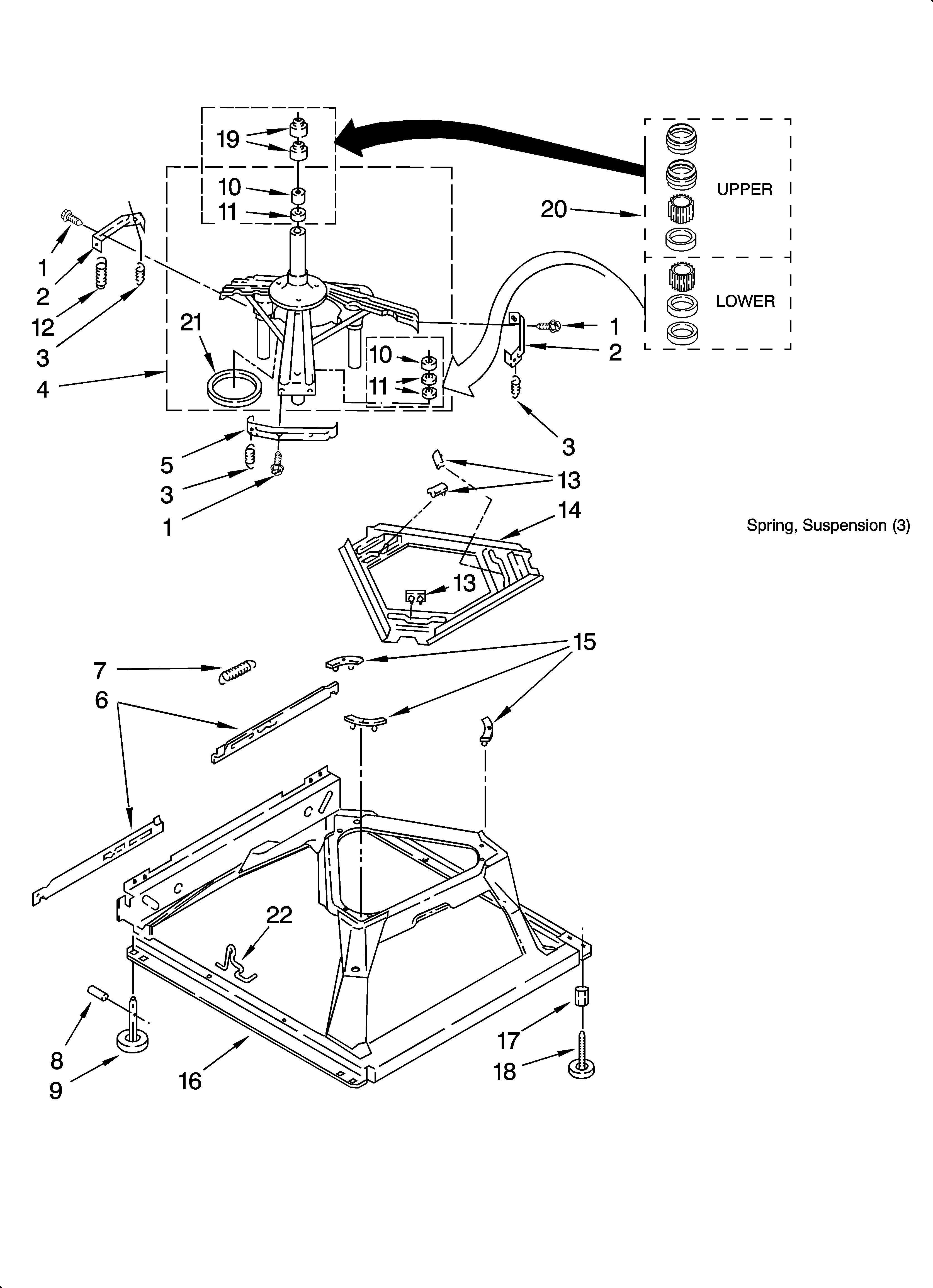 Machine base parts