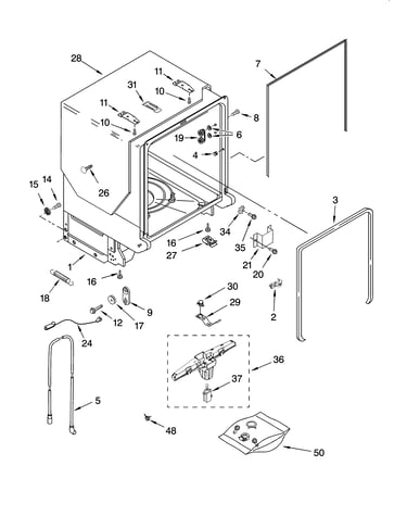 Tub and frame parts