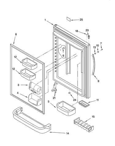 Refrigerator door parts