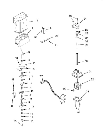 Motor and ice container parts