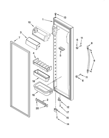 Refrigerator door parts