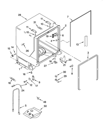 Tub and frame parts