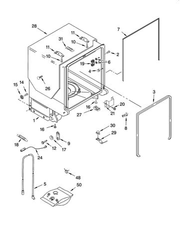 Tub and frame parts