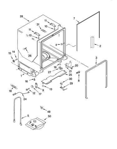 Tub and frame parts
