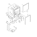 KitchenAid KUDP02FRBL2 tub and frame parts diagram