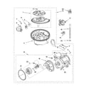 KitchenAid KUDP02FRBL2 pump and motor parts diagram