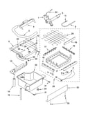 Evaporator, ice cutter grid and water parts