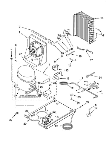Unit parts, optional parts (not included)