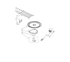 Whirlpool MH1170XSS0 magnetron and turntable parts diagram