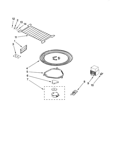 Magnetron and turntable parts