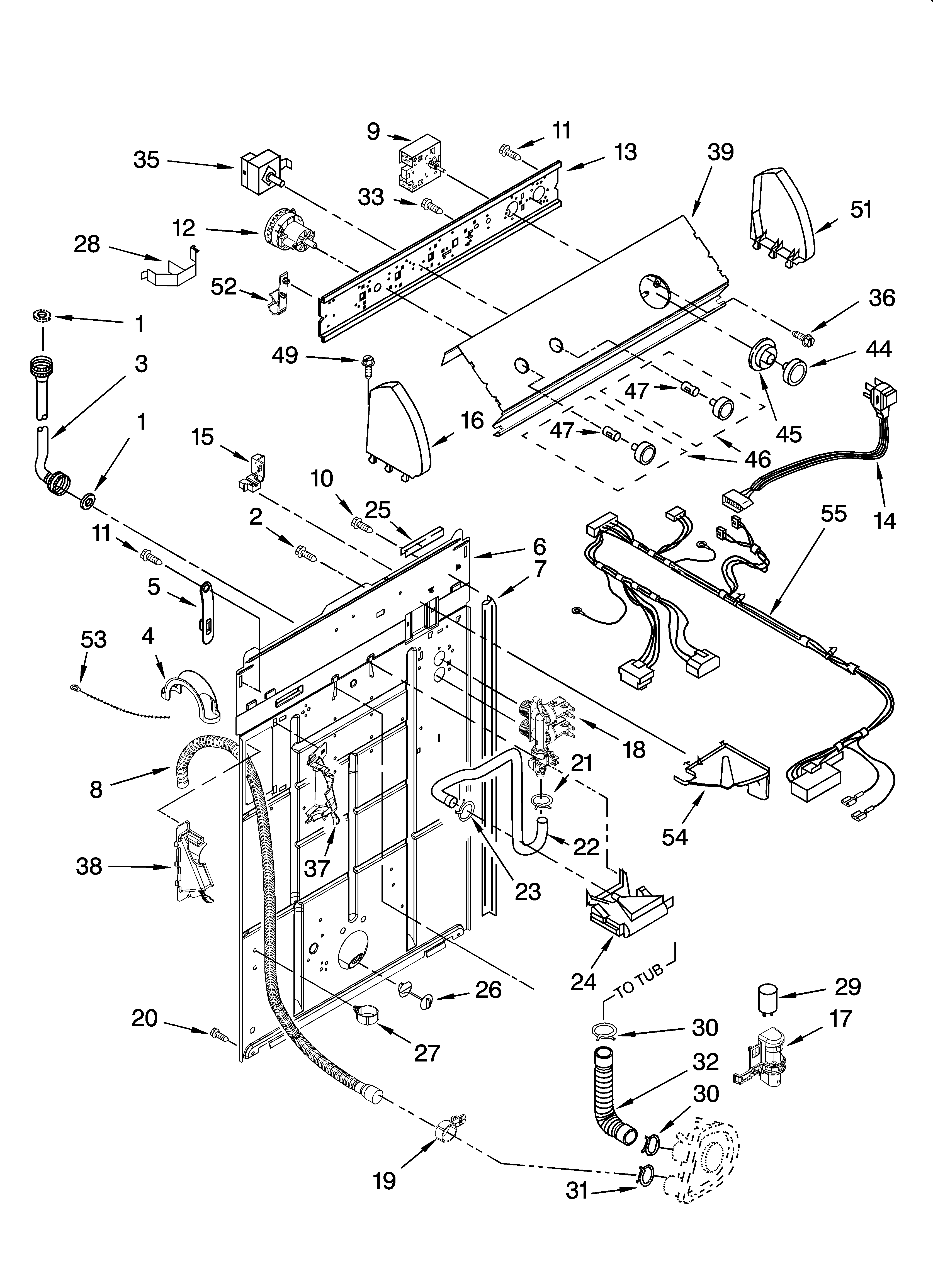 Controls and rear panel parts