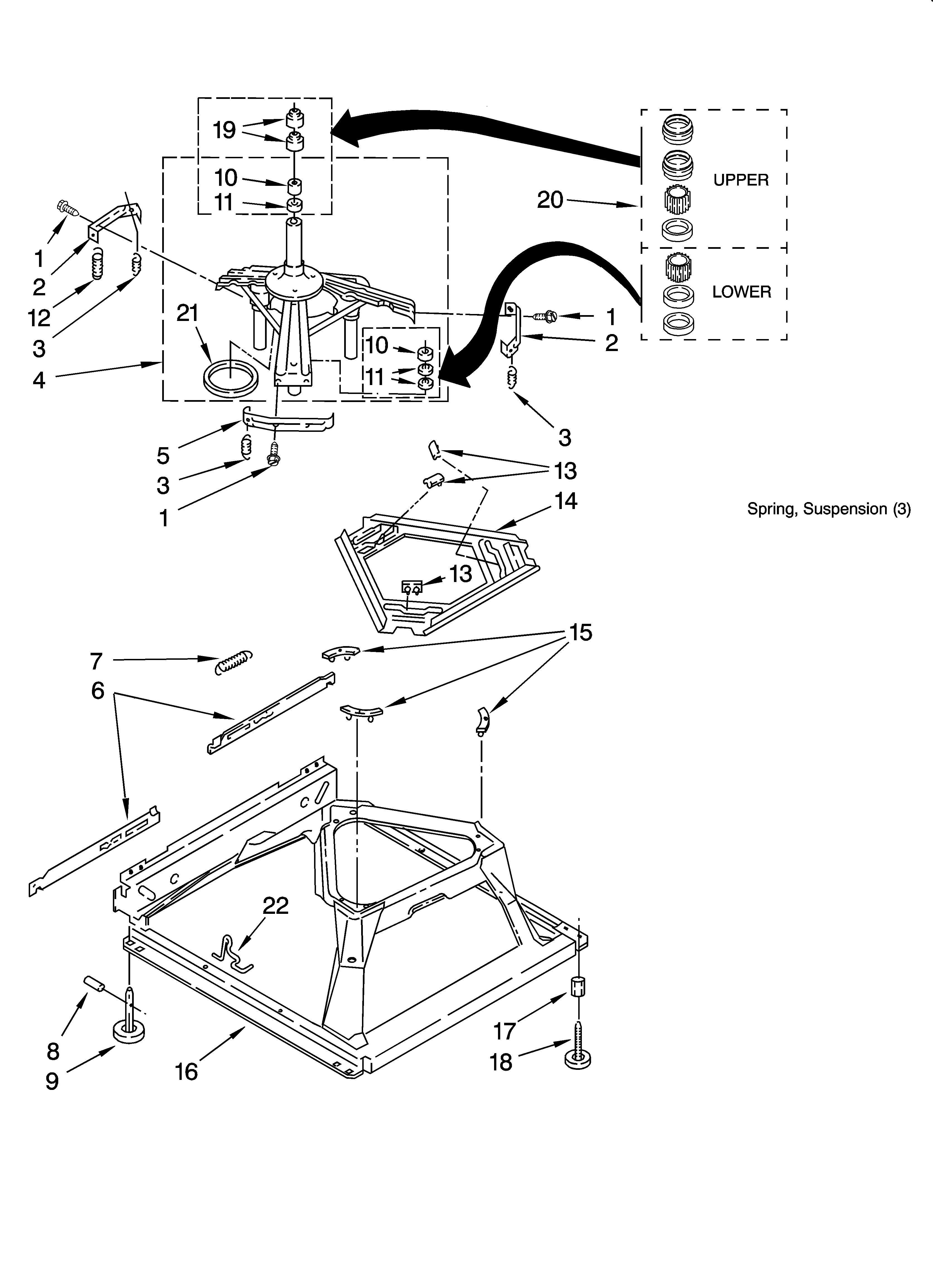 Machine base parts