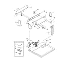 Whirlpool WED5100SQ0 top and console parts diagram