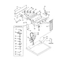 Whirlpool WGD5840SW0 top and console parts diagram