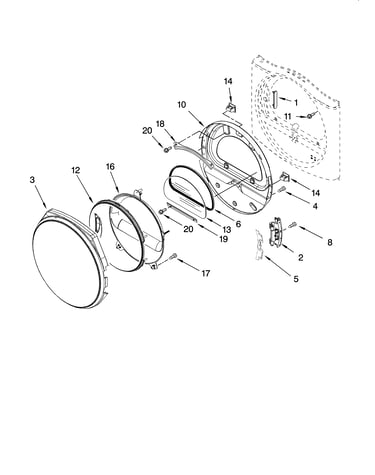 Door parts, optional parts (not included)