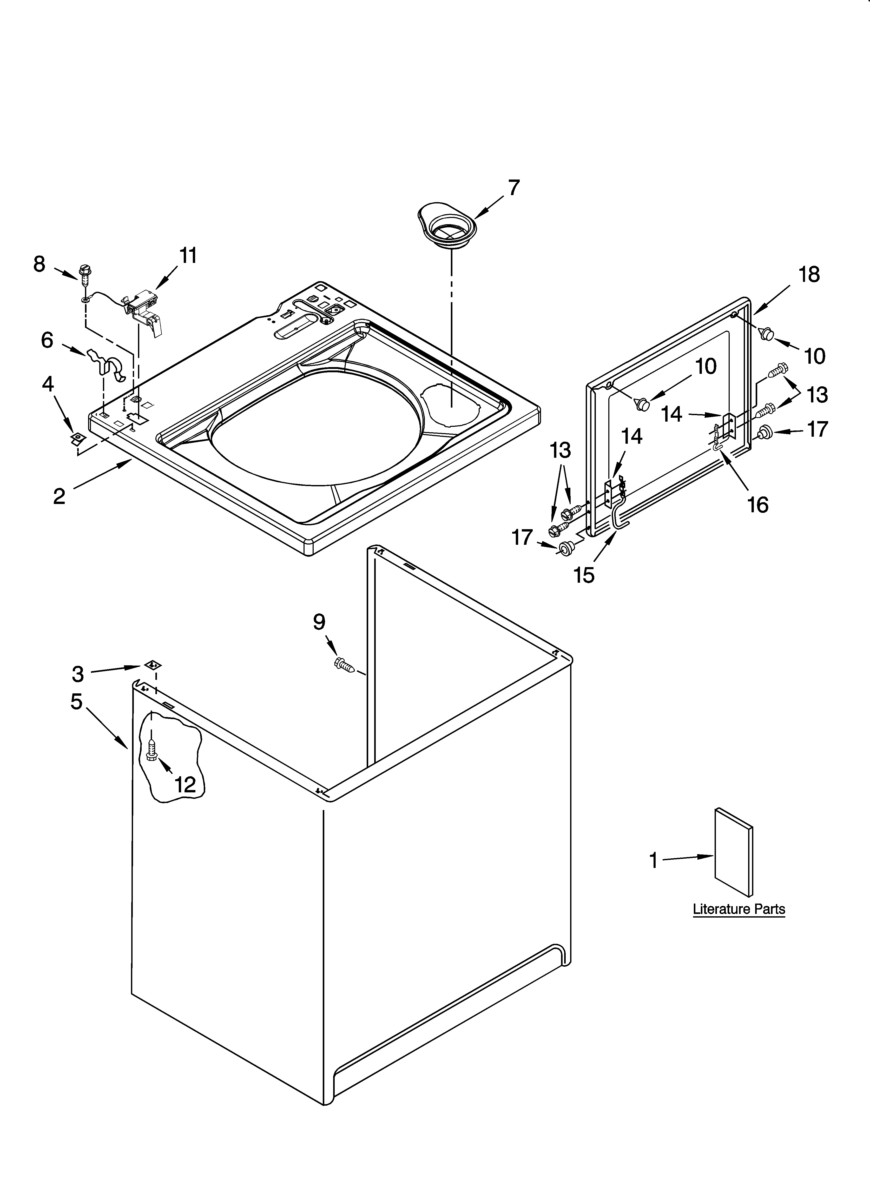 Top and cabinet parts