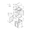 Whirlpool WTW6300SG0 top and cabinet parts diagram