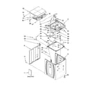 Whirlpool WTW6400SW0 top and cabinet parts diagram