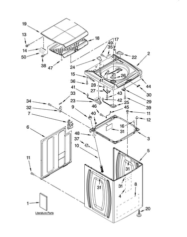 Top and cabinet parts