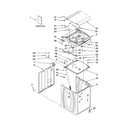 Whirlpool WTW6600SB0 top and cabinet parts diagram