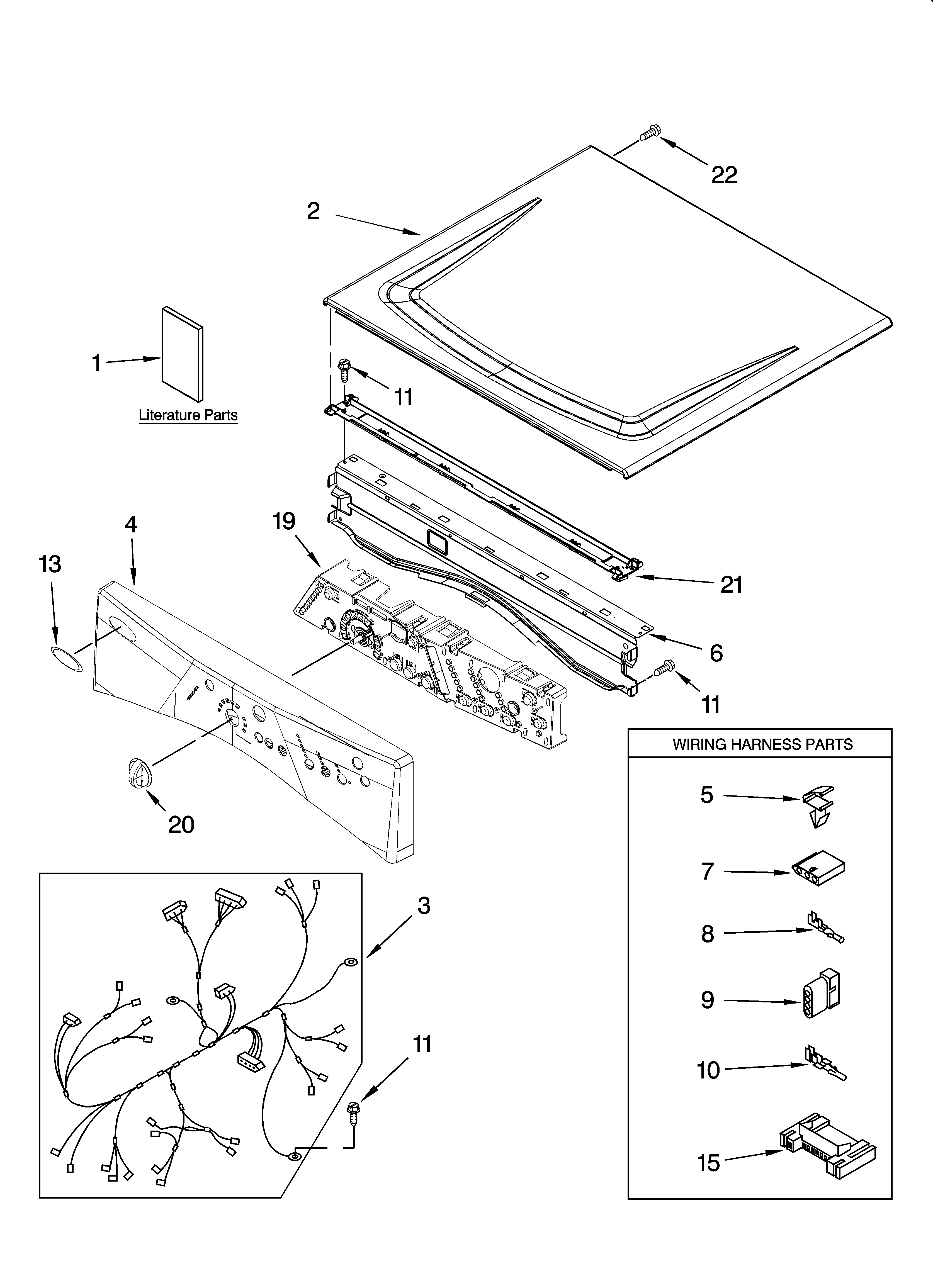 Top and console parts