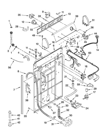 Controls and rear panel parts
