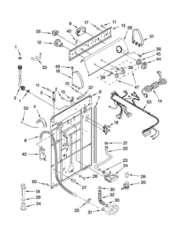 Controls and rear panel parts