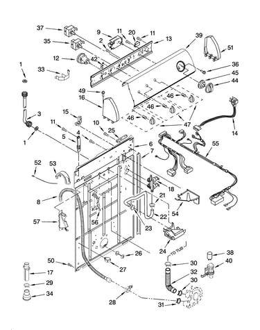 Controls and rear panel parts