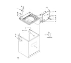 Whirlpool 2DWTW5605SQ0 top and cabinet parts diagram