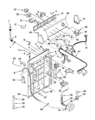 Controls and rear panel parts