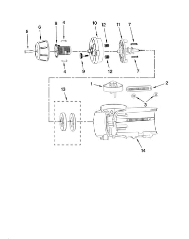 Motor housing and burr assembly parts