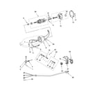 KitchenAid 5K45SSWH3 motor and control parts, optional parts diagram