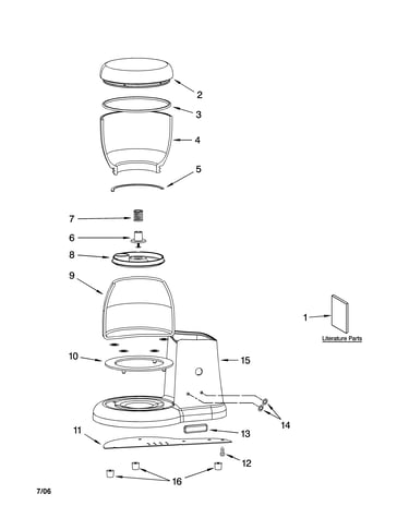 Pedestal jar assembly parts