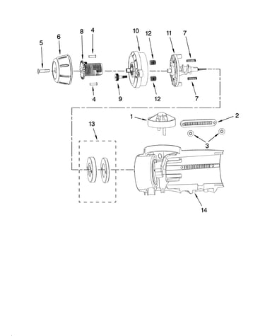 Motor housing and burr assembly parts
