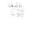 KitchenAid 5KCG100SAC0 motor housing and burr assembly parts diagram